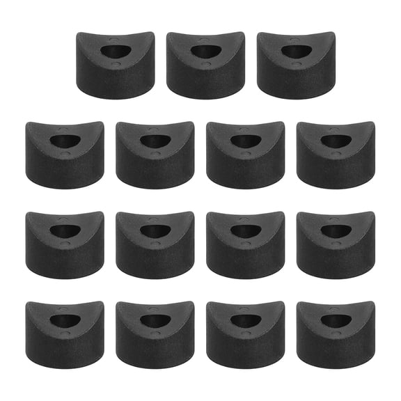 URIJDAS-15Pcs Plastic Round Washers, 9mm x 25mm x 10mm Black PE Concave Washer Spacer Hardware Machine Fastener for Round Tube Fixing