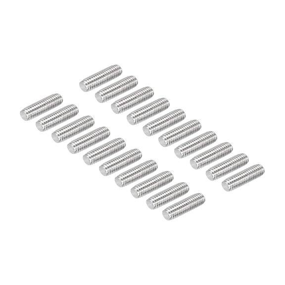 URIJDAS-20 Pack M6x20mm Fully Threaded Rod 304 Stainless Steel Right Hand Threads Rod