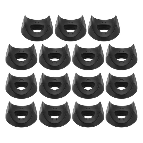 URIJDAS-20Pcs Plastic Round Washers, 15mm x 37mm x 7mm Black PE Concave Washer Spacer Hardware Machine Fastener for Round Tube Fixing