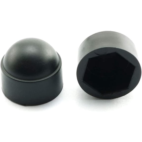 URIJDAS-24PCS Bolt Nut Protection Cap Black Hexagon Dome Nylon Bolt Nut Protection Cover M8x14 mm