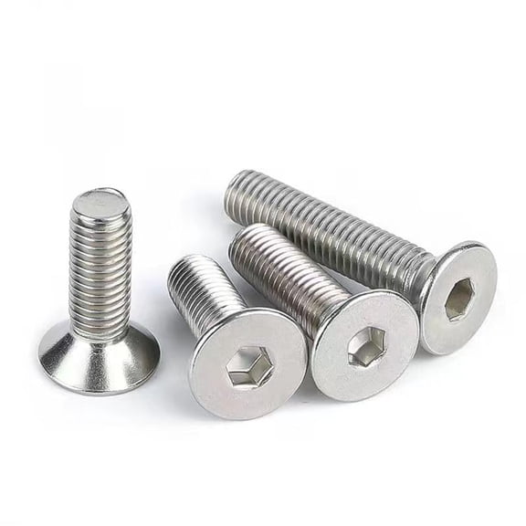 URIJDAS-2Pcs M12-1.75x70mm Flat Head Socket Cap Screws Bolts Countersunk Bolts, Stainless Steel 18-8 (304), Bright Finish, Allen Socket Drive