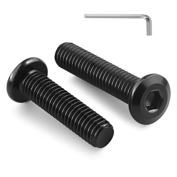 URIJDAS-30Pcs 5/16-18 Bolt, 5/16-18 x 1" Flat Head Hex Socket Cap Screws, 304 Stainless Steel 18-8 Furniture Bolts, Black Zinc Finish, Full Thread (with Hex Spanner)