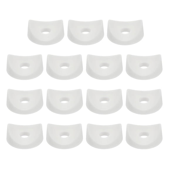 URIJDAS-30Pcs Plastic Round Washers, 8mm x 32mm x 4mm White PE Concave Washer Spacer Hardware Machine Fastener for Round Tube Fixing