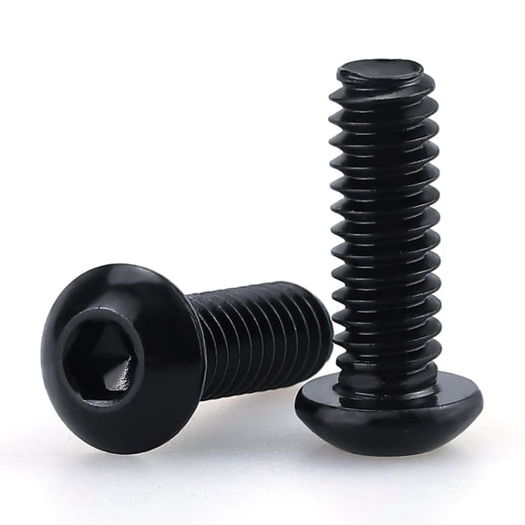 URIJDAS-5/16-18 x 5/8" Button Head Socket Cap Bolts Screws, 304 Stainless Steel 18-8, Allen Hex Drive, Black Oxide Coated Finish, Fully Machine Thread, Pack of 20