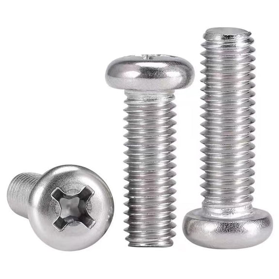 URIJDAS-50Pcs M2.5-0.4x5mm Machine Screws Pan Phillips Cross Head Screws, Stainless Steel 18-8 (304), Bright Finish, Fully Threaded Fasteners Bolts