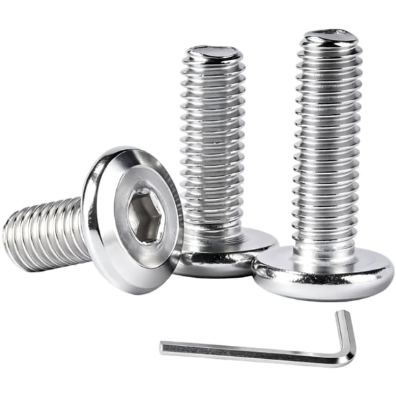 URIJDAS-60Pcs M3-0.5x15mm Flat Head Socket Cap Screws Countersunk Bolts, Allen Socket Drive, Stainless Steel 18-8,Full Thread Furniture Screws with Hex Wrench