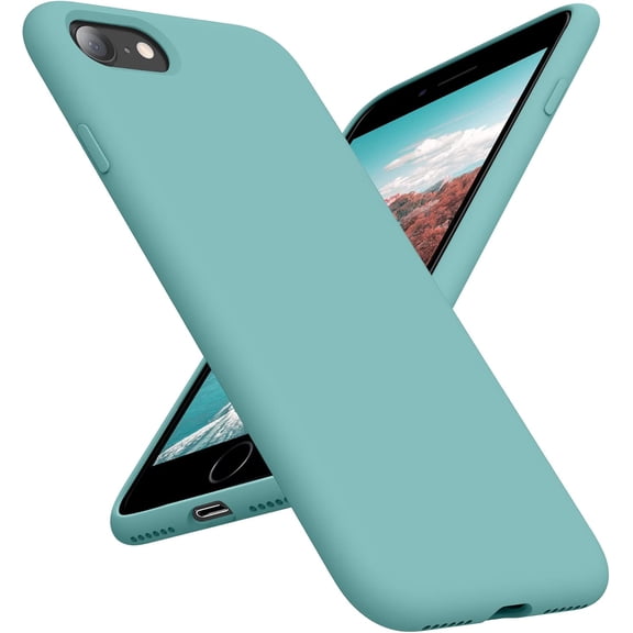 URIJDAS-Case for iPhone SE 3/2 (2022/2020 Edition), iPhone 8 and iPhone 7, 4.7-Inch, Silicone Shockproof Slim Thin Cover (MintCream)