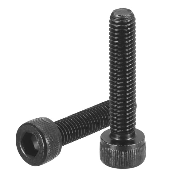 URIJDAS-Hex Socket Bolts (M5-0.8x28), Grade 12.9 Carbon Steel Hex Socket Drive Screws, Black, 50 Pcs