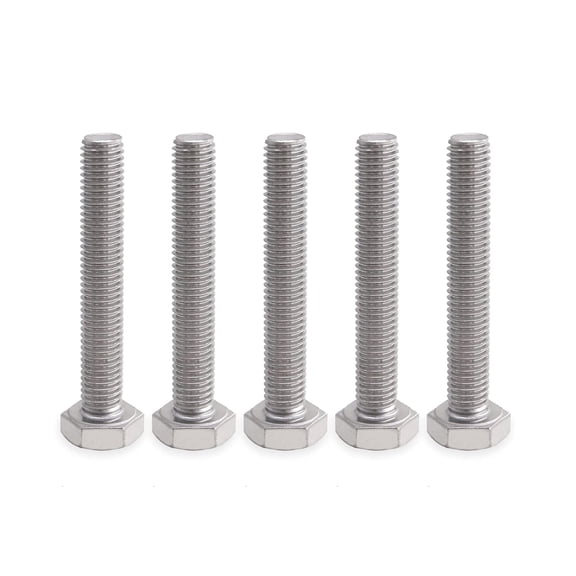 URIJDAS-M10 Hex Head Bolt Screw, M10-1.5 x 70mm Stainless Steel 18-8 304 A2-70 Fully Threaded Hex Bolts 5pcs