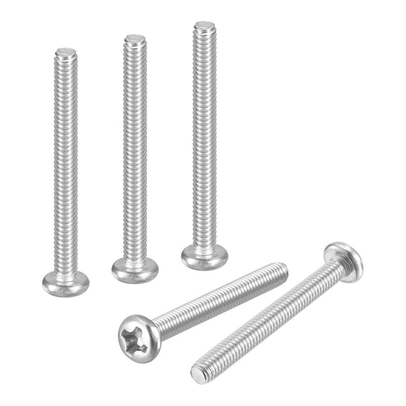 URIJDAS-M2-0.4x20 Pan Head Machine Screws - 100pcs - Good for Machinery - 304 Stainless Steel Phillips Machine Screws Bolts - Silver