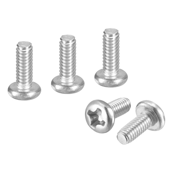 URIJDAS-M2-0.4x5 Pan Head Machine Screws - 100pcs - Good for Machinery - 304 Stainless Steel Phillips Machine Screws Bolts - Silver