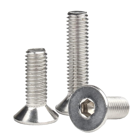 URIJDAS-M5-0.8 x 95mm Flat Head Socket Cap Screws Bolts, Stainless Steel 18-8 (304), Bright Finish, Allen Socket Drive,Machine Screws Inner Hex Screw Fasteners Bolts 10 Pcs