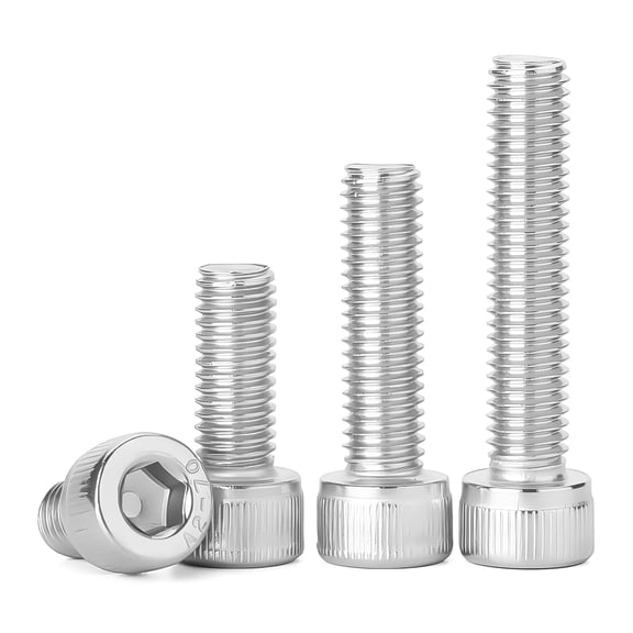 URIJDAS-M5 Socket Head Cap Screws,M545mm Bolts,M5-0.845mm Screw and Bolt,304 Stainless Steel 18-8, Hex Socket Machine Screw, Allen Hex Drive, Bright Finish, Fully Thread, UNC,30Pcs (M5x45-30)