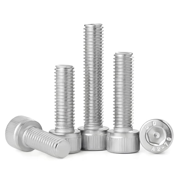 URIJDAS-M5 Socket Head Cap Screws,M550mm Bolts,M5-0.850mm Screw and Bolt,304 Stainless Steel 18-8, Hex Socket Machine Screw, Allen Hex Drive, Bright Finish, Fully Thread, UNC,30Pcs (M5x50-30)