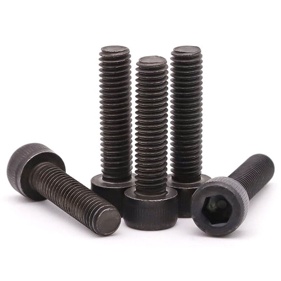 URIJDAS-M6-1.0 x 25mm (30 Pack) Alloy Steel Socket Head Cap Screws Grade 12.9 Black Oxide Finish Full Thread
