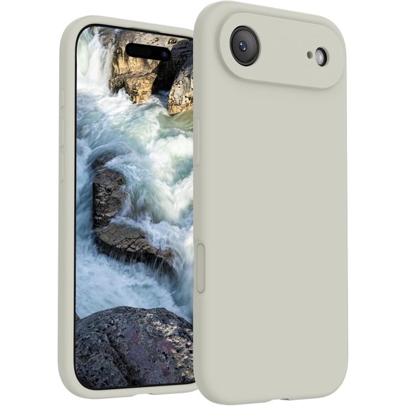 URIJDAS-Magnetic for iPhone Air Case, Compatible with MagSafe, [Integrated Silicone Camera Control Button] [Camera Protection] Microfiber Lining Phone Case for iPhone 17 Air, 6.5", Stone