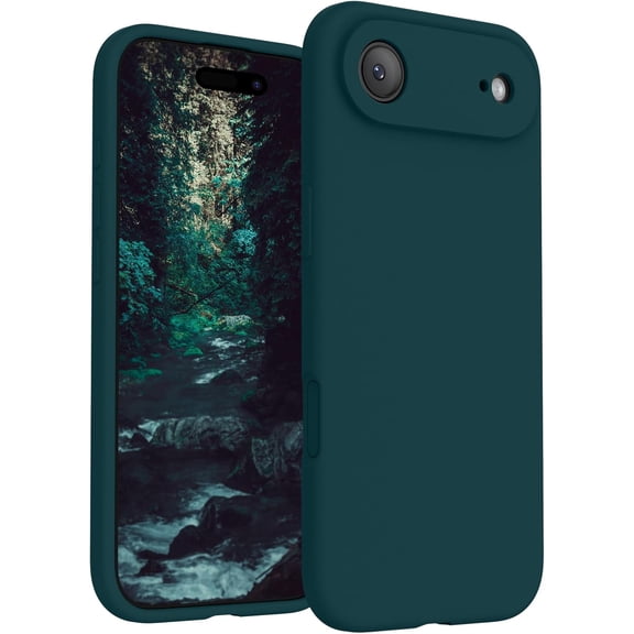 URIJDAS-Magnetic for iPhone Air Case, Compatible with MagSafe, [Integrated Silicone Camera Control Button] [Camera Protection] Microfiber Lining Phone Case for iPhone 17 Air, 6.5", Teal