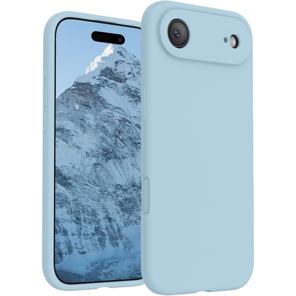 URIJDAS-Magnetic for iPhone Air Case, Compatible with MagSafe, [Integrated Silicone Camera Control Button] [Camera Protection] Microfiber Lining Phone Case for iPhone 17 Air, 6.5", Sky Blue