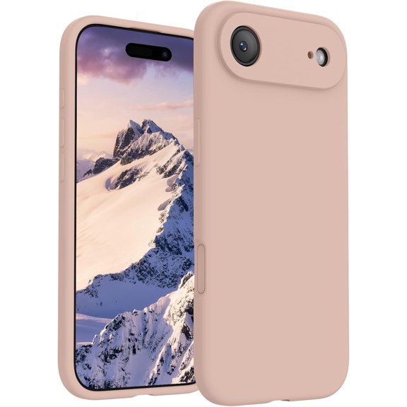 URIJDAS-Magnetic for iPhone Air Case, Compatible with MagSafe, [Integrated Silicone Camera Control Button] [Camera Protection] Microfiber Lining Phone Case for iPhone 17 Air, 6.5", Pinksand