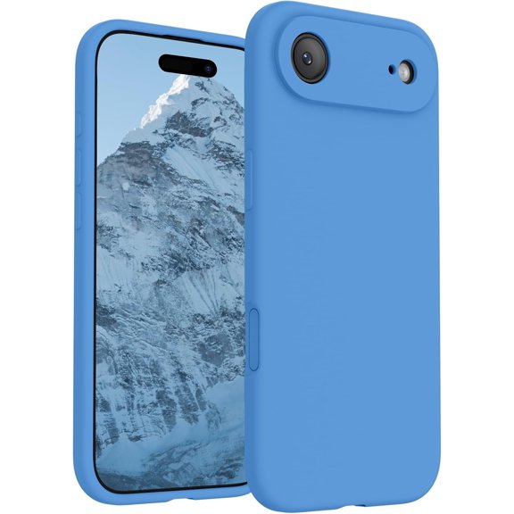URIJDAS-Magnetic for iPhone Air Case, Compatible with MagSafe, [Integrated Silicone Camera Control Button] [Camera Protection] Microfiber Lining Phone Case for iPhone 17 Air, 6.5", Blue