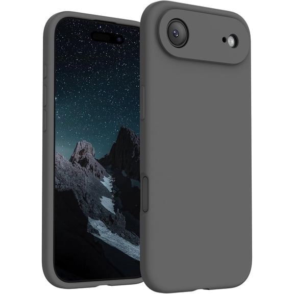 URIJDAS-Magnetic for iPhone Air Case, Compatible with MagSafe, [Integrated Silicone Camera Control Button] [Camera Protection] Microfiber Lining Phone Case for iPhone 17 Air, 6.5", Space Gray