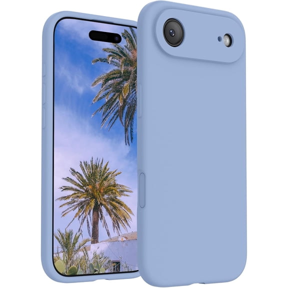 URIJDAS-Magnetic for iPhone Air Case, Compatible with MagSafe, [Integrated Silicone Camera Control Button] [Camera Protection] Microfiber Lining Phone Case for iPhone 17 Air, 6.5", Light Blue