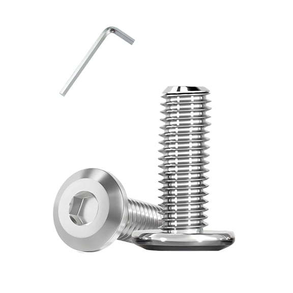 URIJDAS-Metuja 1/4-20x1-1/4 Flat Head Hex Socket Cap Screws Bolts,304 Stainless Steel Fully Threaded Machine Screws with Hex Key (50PCS) Corrosion-Resistant for Furniture/Machinery