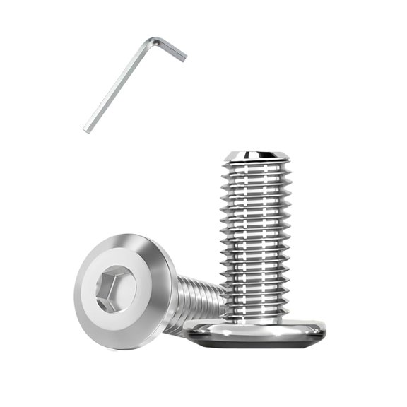 URIJDAS-Metuja 1/4-20x3/4 Flat Head Hex Socket Cap Screws Bolts,304 Stainless Steel Fully Threaded Machine Screws with Hex Key (50PCS) Corrosion-Resistant for Furniture/Machinery