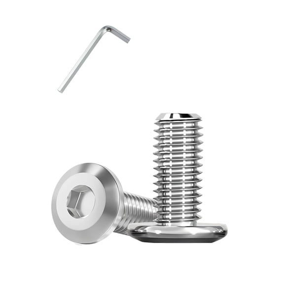 URIJDAS-Metuja 1/4-20x5/8 Flat Head Hex Socket Cap Screws Bolts,304 Stainless Steel Fully Threaded Machine Screws with Hex Key (50PCS) Corrosion-Resistant for Furniture/Machinery
