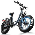 thumbnail image 1 of URLIFE 4.0 Fat Tire Ebike,20" Electric Bicycles for Adult,1500W Peak Motor,48V 15.6AH Remobavle Battery,7-Speed Mountain Ebike,UL2849-Black, 1 of 9