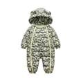 thumbnail image 1 of URMAGIC 0-18M Baby Winter Warm Camouflage Print Hooded Jumpsuit Puffer Coat Romper Snowsuit for Newborn Infant Toddler Girls Boys, 1 of 3