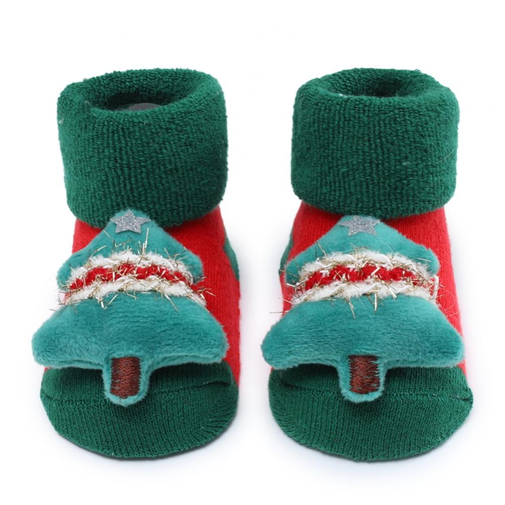 2 Pairs Women's Girl's Cozy Fuzzy Socks Ankle Non-Skid Grip Animal Slipper 6 8