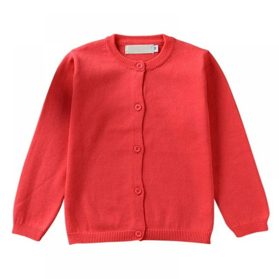 URMAGIC 1-5T Baby Girls Cotton Cardigan Long Sleeve Kid Button Sweater Girl Cardigans Sweater