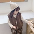 thumbnail image 1 of URMAGIC 1-5Y Baby Girls Toddler Kids Autumn Winter Lamb Wool Waistcoat Warm Thicken Vest Coats Outwear, 1 of 7