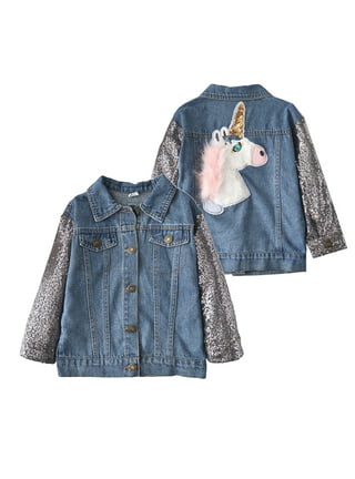 Little Hand Girls Unicorn Jackets Spring Lightweight Jacket for Kids & Toddler Windbreaker Light Outwear 2-8 Years