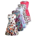 thumbnail image 1 of URMAGIC 2-12T Girls Dress Sleeveless Kids Toddler Little Big Girl Unicorn Mermaid Butterfly Leopard Casual Dresses, 1 of 15