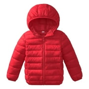 GYRATEDREAM 2-16T Kids Puffer Jackets Padded Quilted Hooded Coat Lightweight Warm Outerwear for Boys Girs