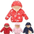 thumbnail image 1 of URMAGIC 2-6T Toddler Baby Hooded Down Jacket Boys Girls Kids Thicken Warm Winter Coat Outerwear, 1 of 13