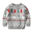 thumbnail image 1 of URMAGIC 2-7T Kid Girl Boy Christmas Sweater Cartoon Elk Knit Pullover, 1 of 2