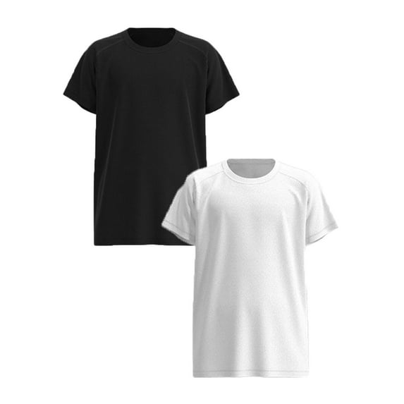 URMAGIC 2 Pack Girls Athletic Shirts Short Sleeve Quick Dry Tee Activewear Performance Tops for Kids 5-12Y