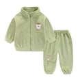 thumbnail image 1 of URMAGIC 2 Piece Girls' Sweatsuit Set Fleece Lined Pullover & Jogger Sweatpants Sportwear Sweatsuits Tracksuits, 1 of 4
