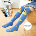 thumbnail image 1 of URMAGIC 3-10 Years Old Girls Knee High Socks Kids Cute Funny Cartoon Pattern Long Boot Socks 1 Pairs, 1 of 6