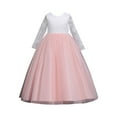 thumbnail image 1 of URMAGIC 3-13T Girl Long Sleeve Embroidery Princess Pageant Dresses Kids Prom Ball Gown Dresses, 1 of 5