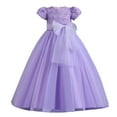 thumbnail image 1 of URMAGIC 3-13T Girl Puff Sleeve 3D Bow Princess Pageant Dresses Kids Floral Maxi Dress Vintage Lace Dance Prom Ball Gown, 1 of 8