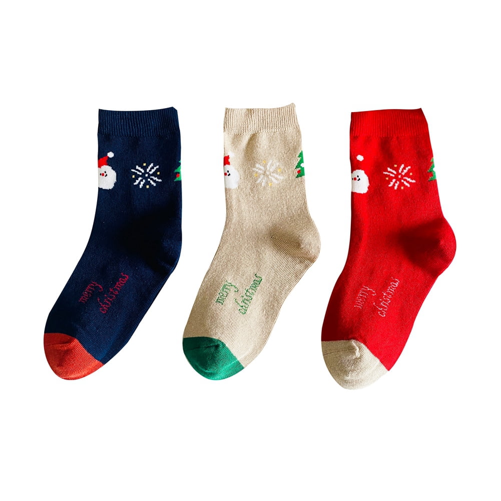 Winter and Autumn Arrival Baby Kids Boys and Girls Breathable Christmas Socks 1 Lot=4-Pair Set