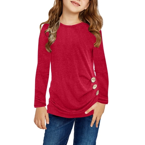 URMAGIC 4-13T Girls Stripes Crewneck Sweatshirts Long Sleeve Pullover Sweatshirt Casual Loose Shirts Tops