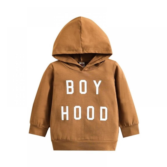 URMAGIC 6M-3T Toddler Baby Long Sleeve Hooded Shirt Letters Pullover Hoodies for Boys
