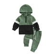 thumbnail image 1 of URMAGIC 6M-5T Kid Toddler Boy Outfits Clothes Solid Cotton Long Sleeve Hoodied Sweatshirt Tops + Casual Pants Fall Winter 2pcs Set, 1 of 6