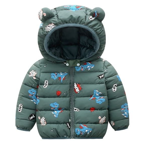 URMAGIC Baby And Toddler Boys Girls Winter Jacket Down Cotton Windproof Warm Winter Coats with Cute Printed