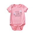 thumbnail image 1 of URMAGIC Baby Boy Girl Short Sleeve Cute Romper Bodysuit Summer Outfit Clothes 0-24 Months, 1 of 8